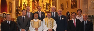 Las Hermandades de Vera Cruz y La Paz homenajearon al pregonero de la Semana Santa