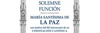 III aniversario de la coronación canónica de María Santísima de la Paz