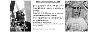 Programación del Domingo de Ramos