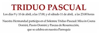 Celebración del Triduo Pascual