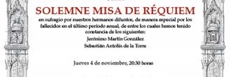 Misa de réquiem por nuestros hermanos difuntos