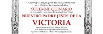 Solemne Quinario en honor de Nuestro Padre Jesús de la Victoria