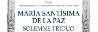 Solemne Triduo en honor de María Santísima de la Paz